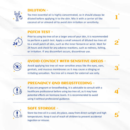 Tea Tree Essential Oil, Premium Pure Natural, for Skin, Hair, Bath, Diffuser, Purifier-100Ml